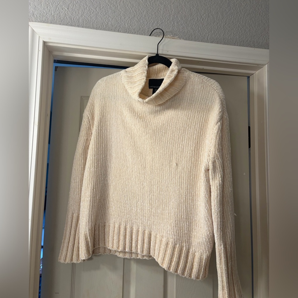 Cynthia Rowley Cream Cowl Neck Sweater